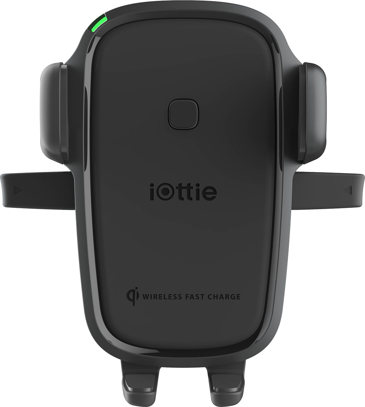 Mbajtës telefoni për makinë iOttie Easy One Touch Wireless 2, karikim Qi, montim në pult dhe xham, i zi