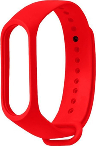 Ремен од силикон за Xiaomi Mi Band 5 6, црвен
