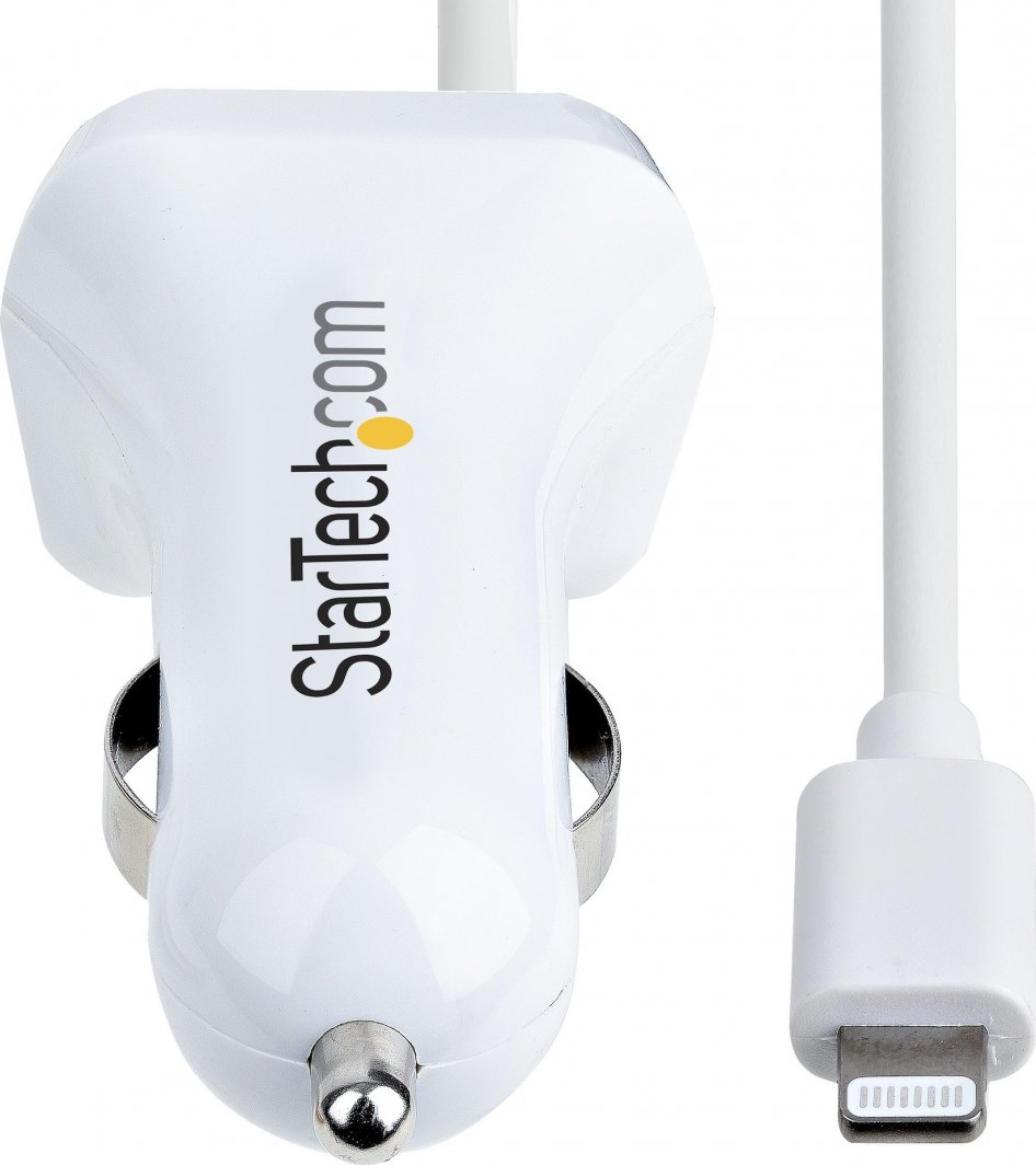 Karikues veture StarTech.com, Lightning 1m, 12W, 2 porta USB, i bardhë