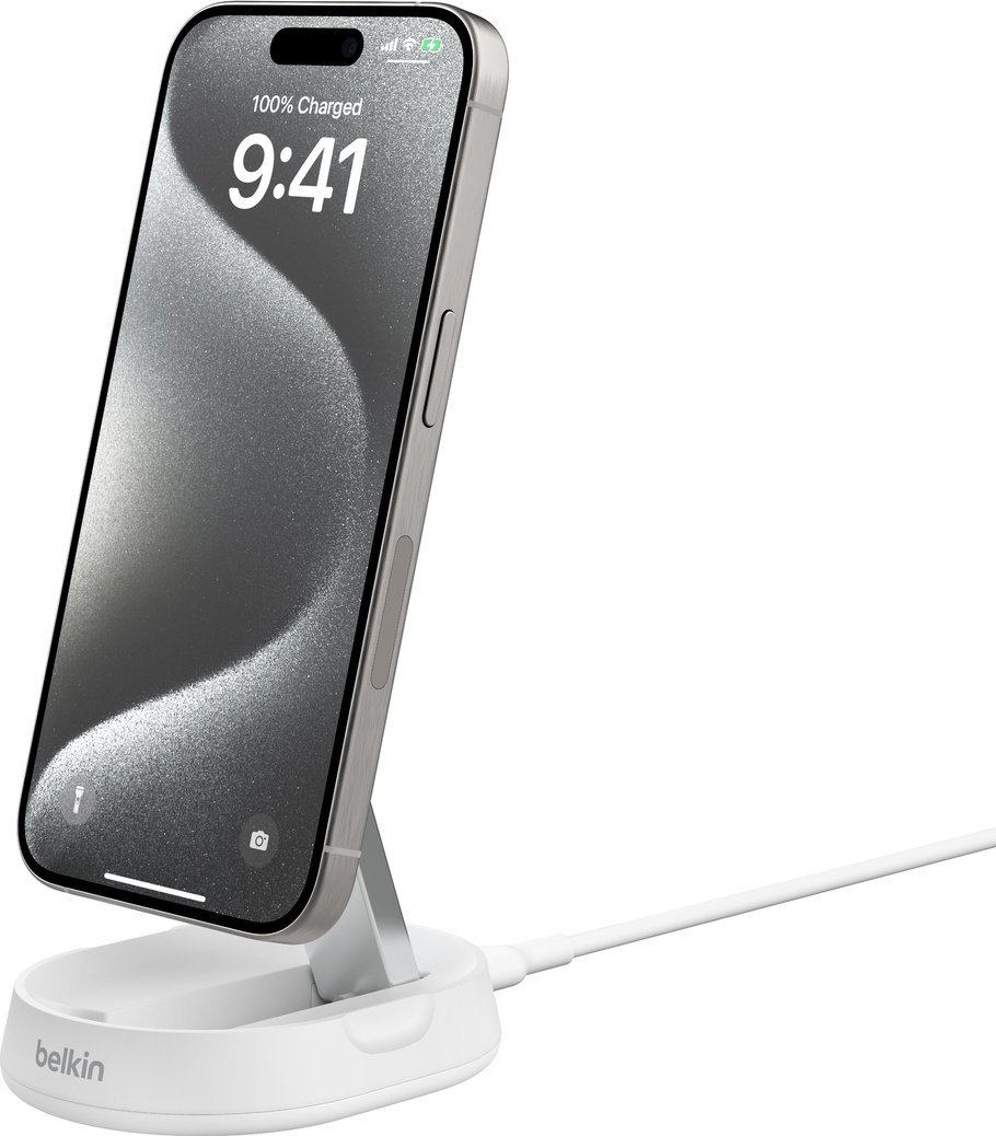 Karikues wireless Belkin BoostCharge Qi2 WIA008btWH, 1x USB C, i bardhë