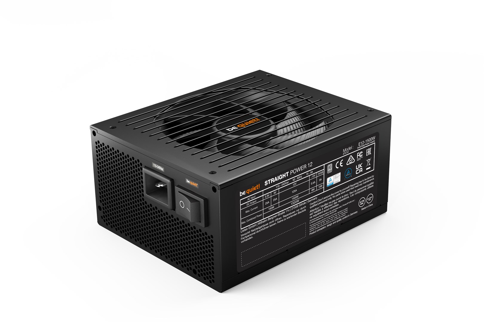Burim energjie be quiet! BN340, 20+4 pin ATX, 1500 W