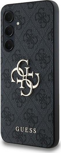 Mbulesë telefoni Guess PU 4G Metal Logo, për Samsung Galaxy A35 5G, gri