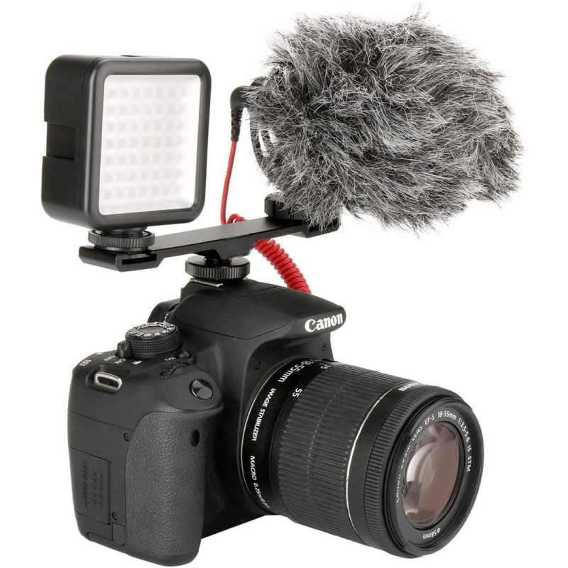 Cold Shoe Extension Bracket With 1/4" Thread Holes