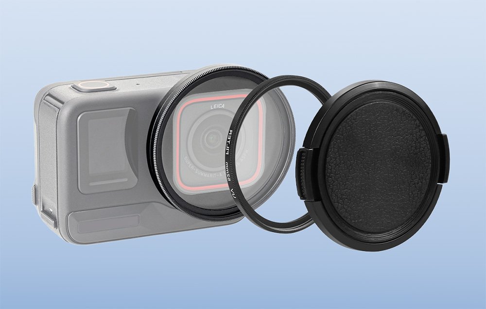 Filter UV Puluz për Insta360 Ace Pro, 52mm, aliazh alumini, i zi