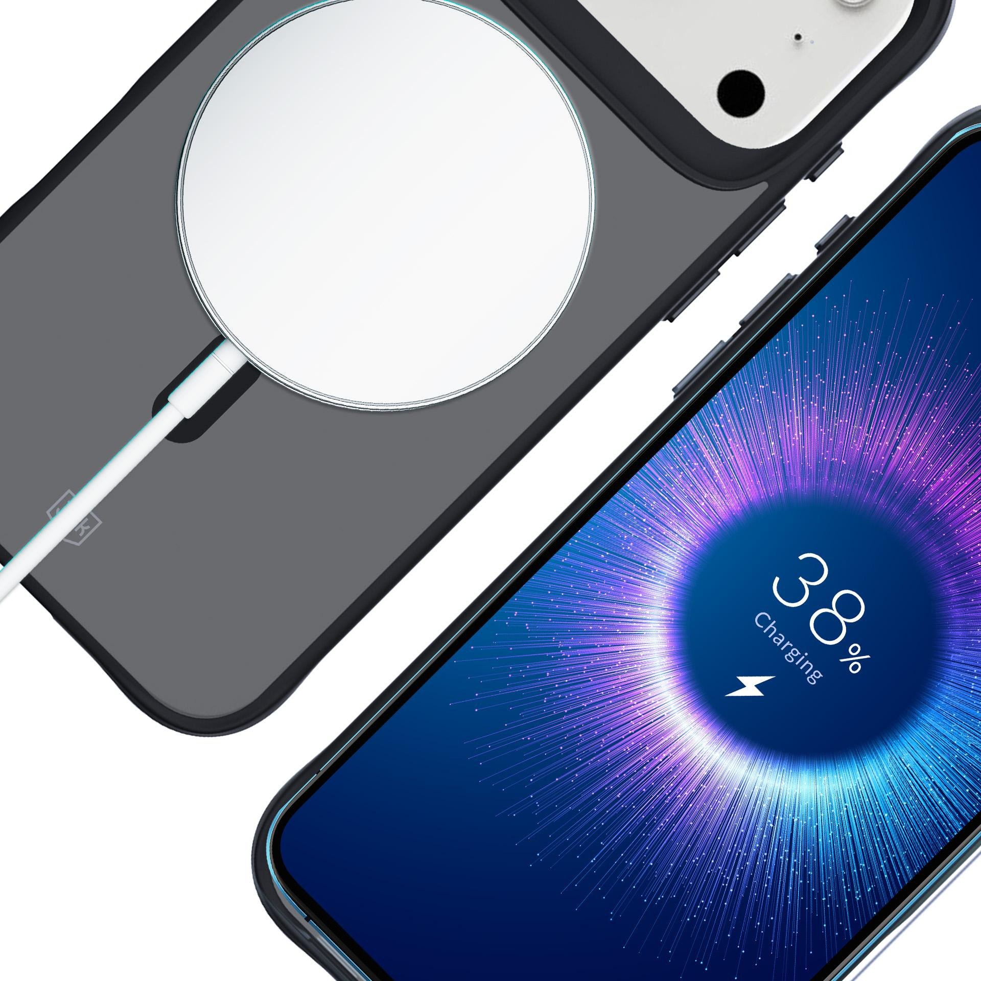 Mbulesë telefoni 3MK MagCase Smoke Matt, për iPhone 17 Pro Max, MagSafe, e zezë