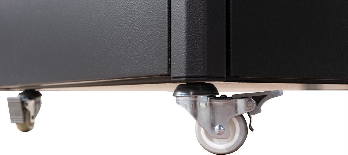 Rrota rrotulluese për kabinet muri ROLINE, set 4 copë, kapacitet 250 kg, të zeza