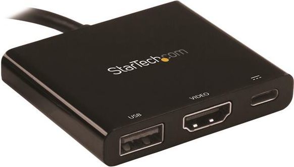 Përshtatës StarTech HDMI + USB-C + USB, i zi