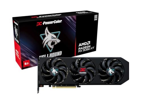 Kartë grafike PowerColor Hellhound AMD Radeon RX 9060 XT, 8GB GDDR6, Arctic Blue