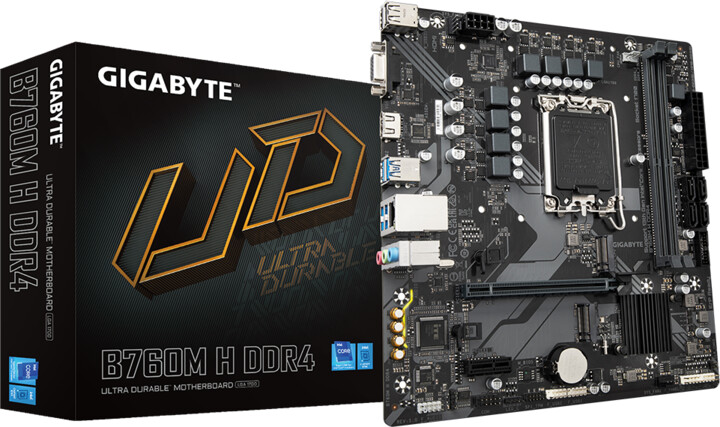 [OUTLET] Pllakë amë GIGABYTE B760M H DDR4 - Intel B760	