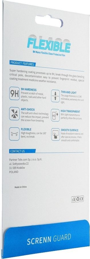 Xham mbrojtës Partner Tele.com Flexible Nano Glass për Xiaomi Mi10T Pro, tempered glass, transparent