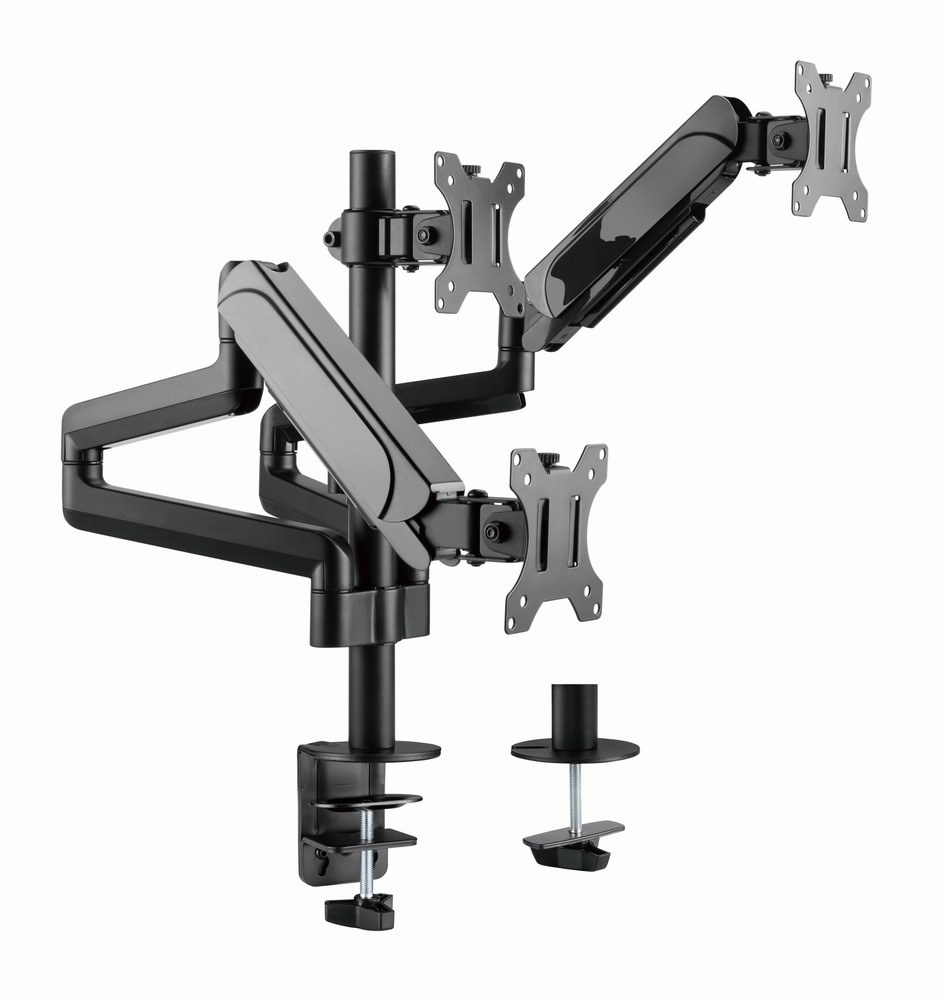 Mbajtëse tavoline për tre monitorë Gembird MA-DA3-01, 17-27", 7kg, e zezë
