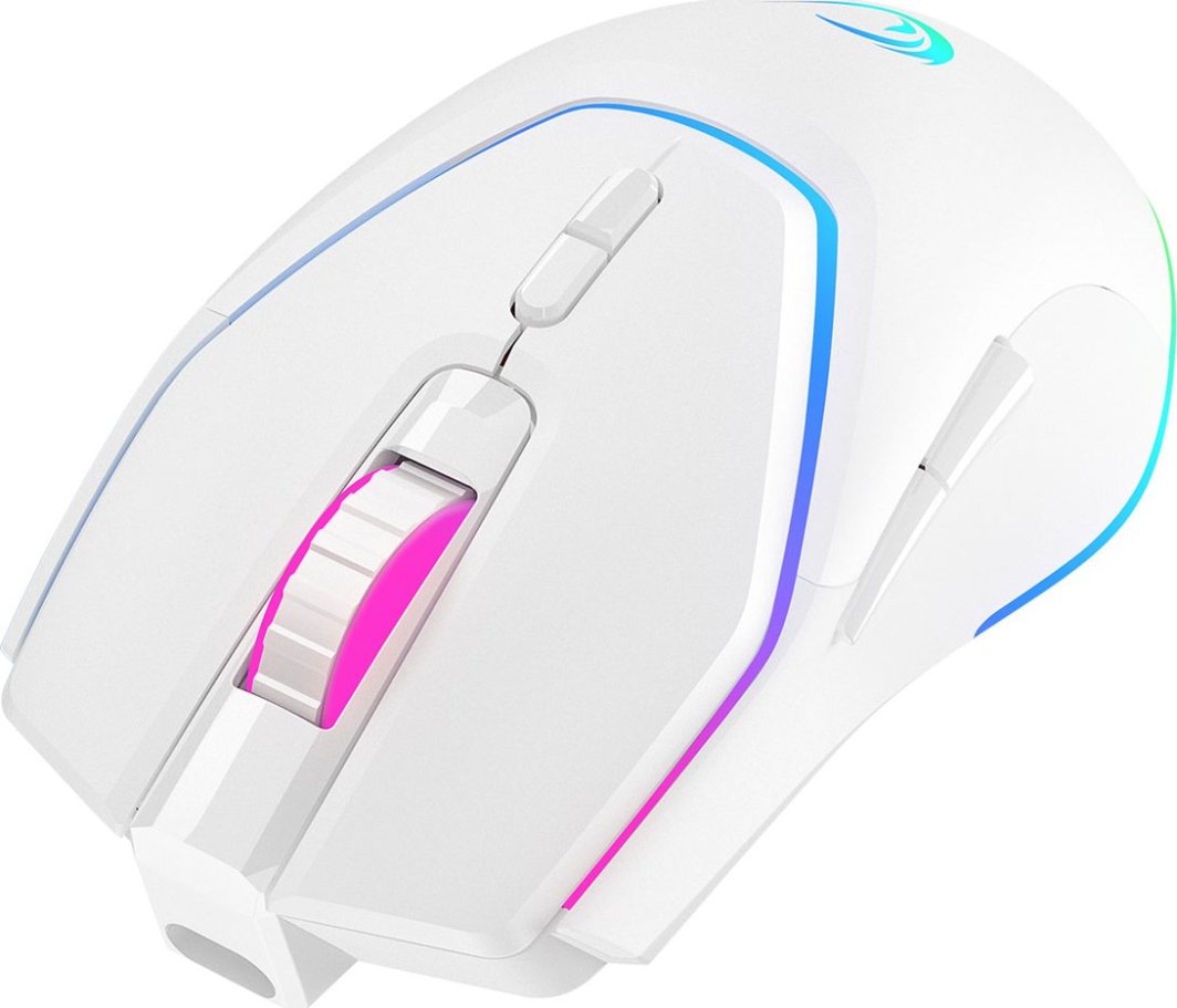 Maus gaming Rampage Vortex M1, wireless, RGB, i bardhë