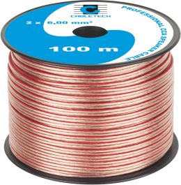 Kabull altoparlanti Cabletech CCA, 2x6.00mm², 100m, transparent