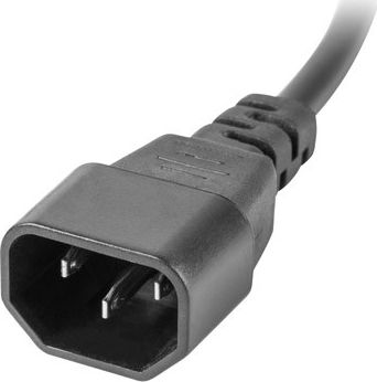 Shirit energjie PDU Lanberg PDU-03F-0200-IEC-BK, 10" 1U, 3x Schuko 2m, i zi