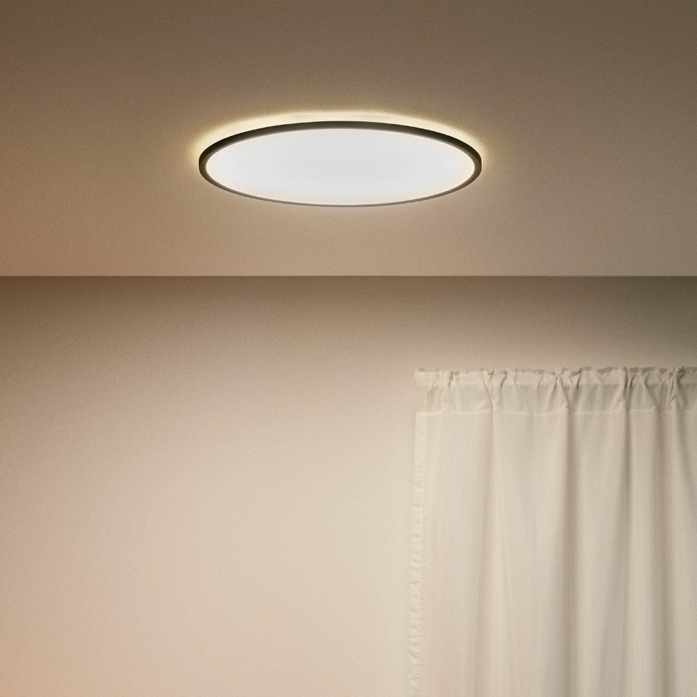 Plafonierë WiZ 8719514554955, LED 22W, dritë e rregullueshme smart, e zezë