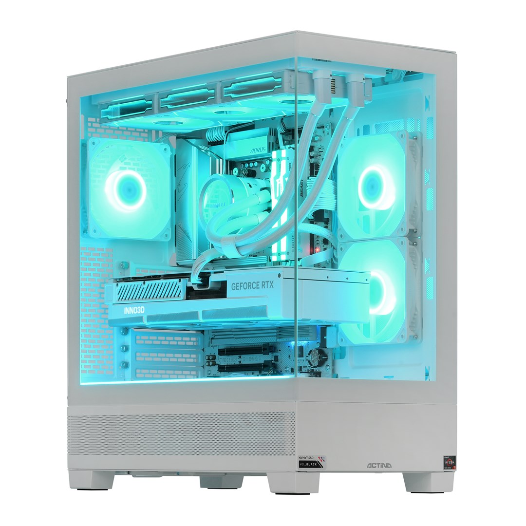 Kompjuter Actina View 7800X3D, 32GB, 1TB, RTX 4070TiS, i bardhë