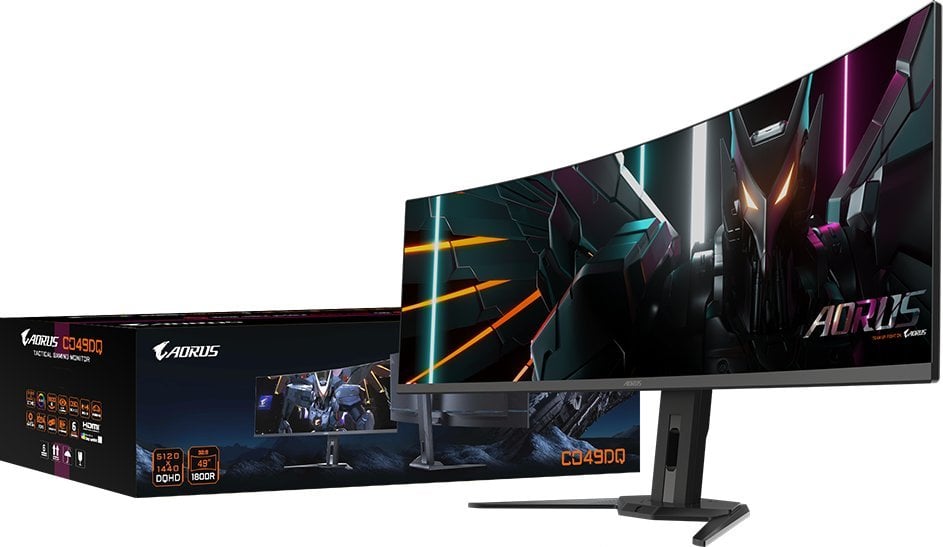 Monitor Gigabyte Aorus CO49DQ, 49", i zi