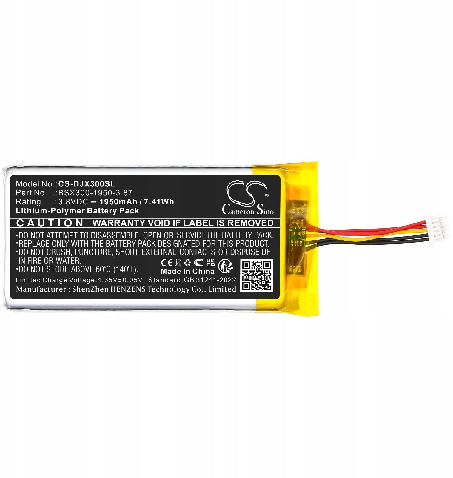 Bateri Li-Polymer për mikrofon DJI MIC Mini, 3.8V, 1950mAh, e zezë