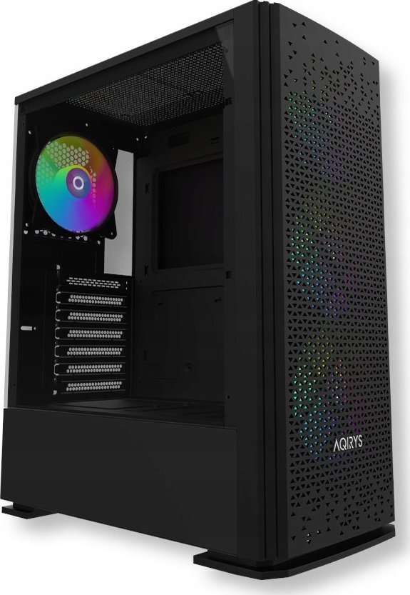Kasa kompjuteri Gacrux Midi Tower, xham i temperuar, RGB, e zezë