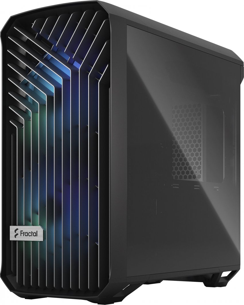 Куќиште за компјутер Fractal Design Torrent Compact RGB, Црна TG Light Tint, Midi Tower