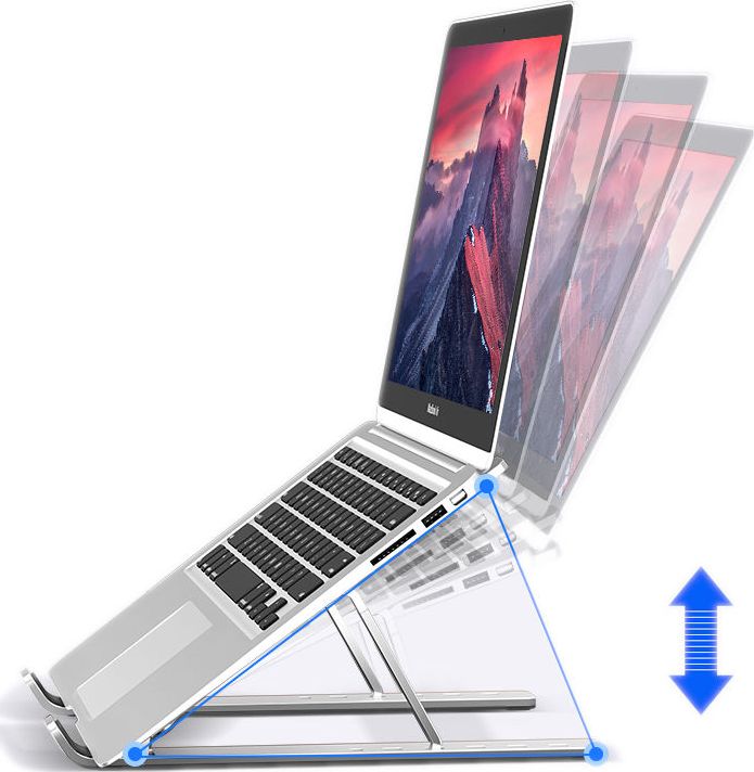 Држач за лаптоп Mozos N3 SV, алуминиум, капацитет 8 kg, сребрен