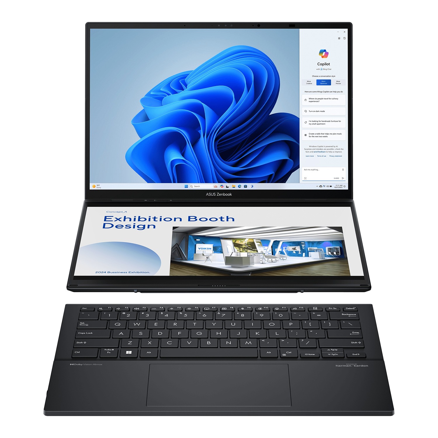 Laptop ASUS Zenbook Duo UX8406CA, 14", Intel Core Ultra 9, 32GB RAM, 2TB SSD, Windows 11 Pro, i hirtë 2