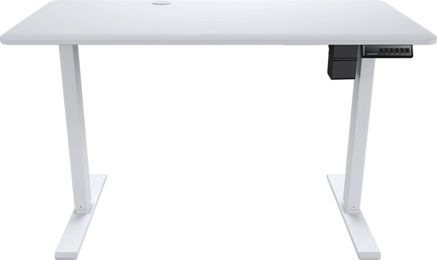 Tavolinë gaming Cougar CGR Royal Mossa 120, lartësi e rregullueshme elektrike, e bardhë