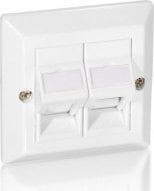 Panel ballor Equip Universal Faceplate, 2 porta, për keystone, i bardhë