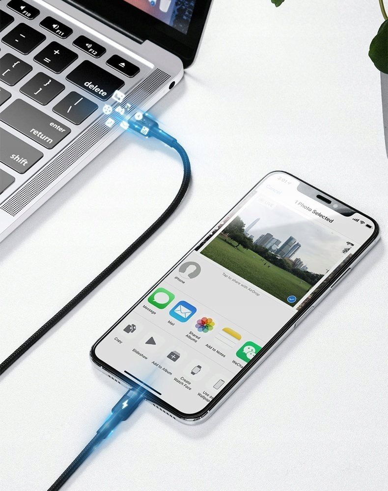 Kabllo USB C Dudao L3Cc, USB C në USB C, 60W, 1.2m, e zezë