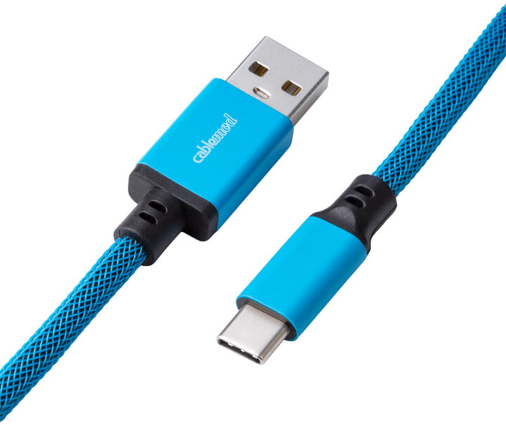 Kabllo spirale CableMod Classic, USB-C/USB-A, 1,5m, bruz