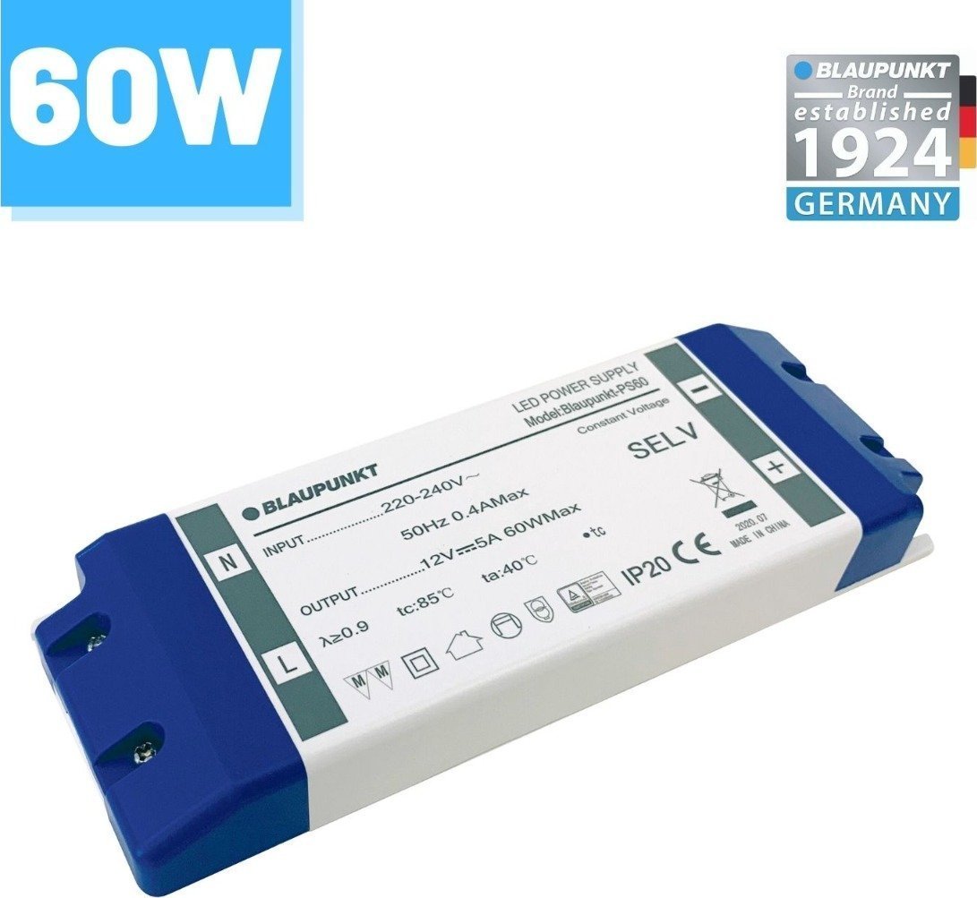 Furnizues energjie LED Blaupunkt, 12V, 60W, gri