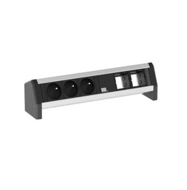 Shirit rryme Bachmann DESK, 3 dalje, 230V, i zi