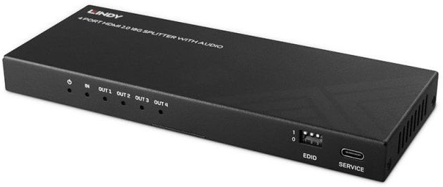 Splitter HDMI LINDY 4 porta, 8K 60Hz, me audio, i zi