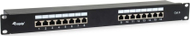 Patch panel Equip 16 porta, Cat.6, i mbrojtur, i zi