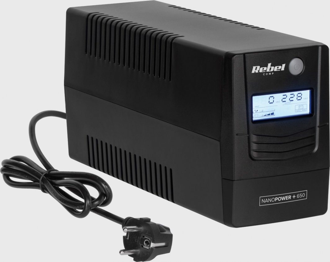UPS Rebel Nanopower Plus 650, 650VA 360W, LCD USB, i zi