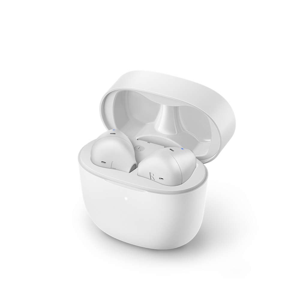 Dëgjuese Buds Philips TAT2236WT/00, wireless IPX4 Splash Mic, të bardha