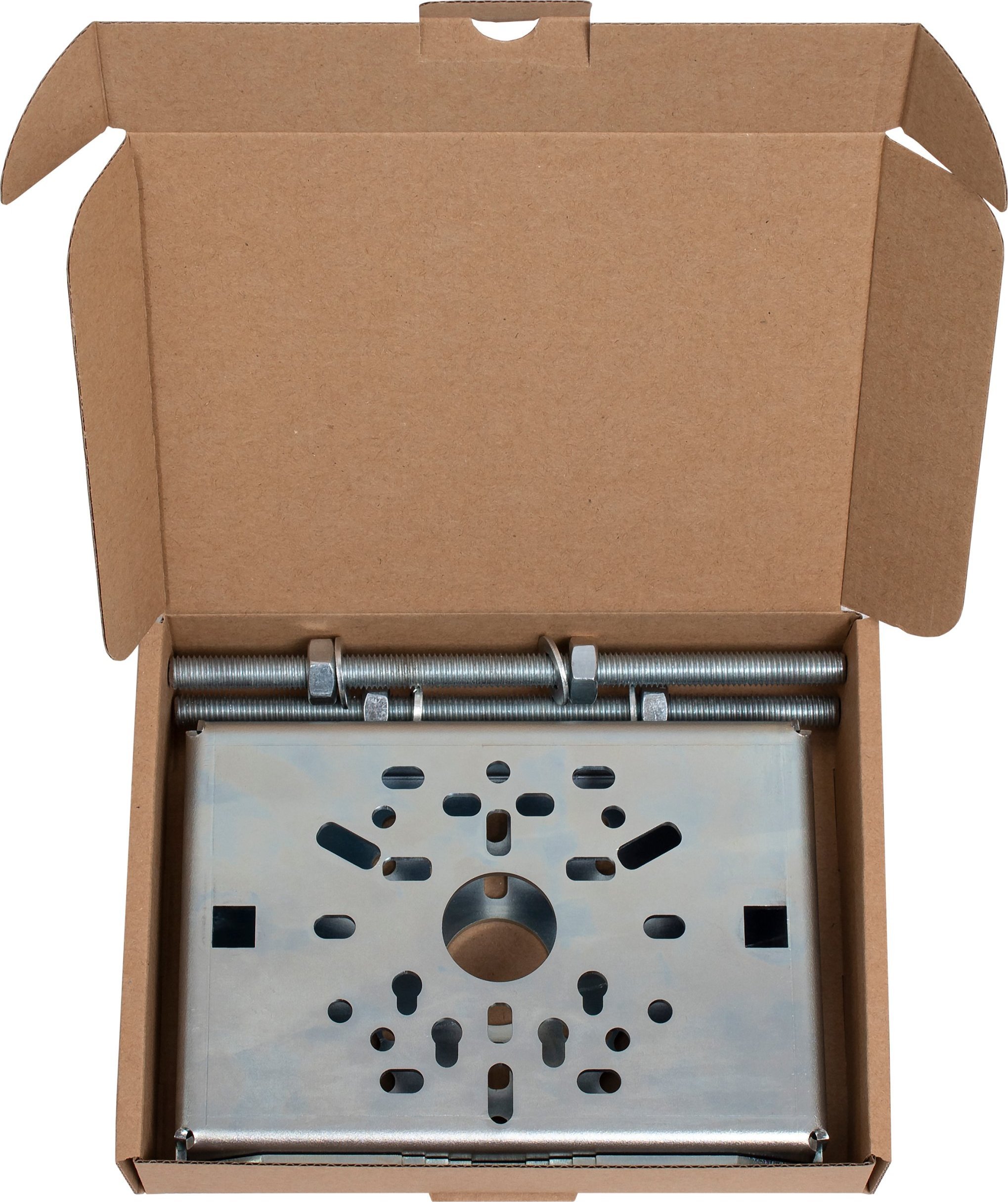 Braket për shtyllë CH-G, për kamera sigurie, çelik i galvanizuar, argjend