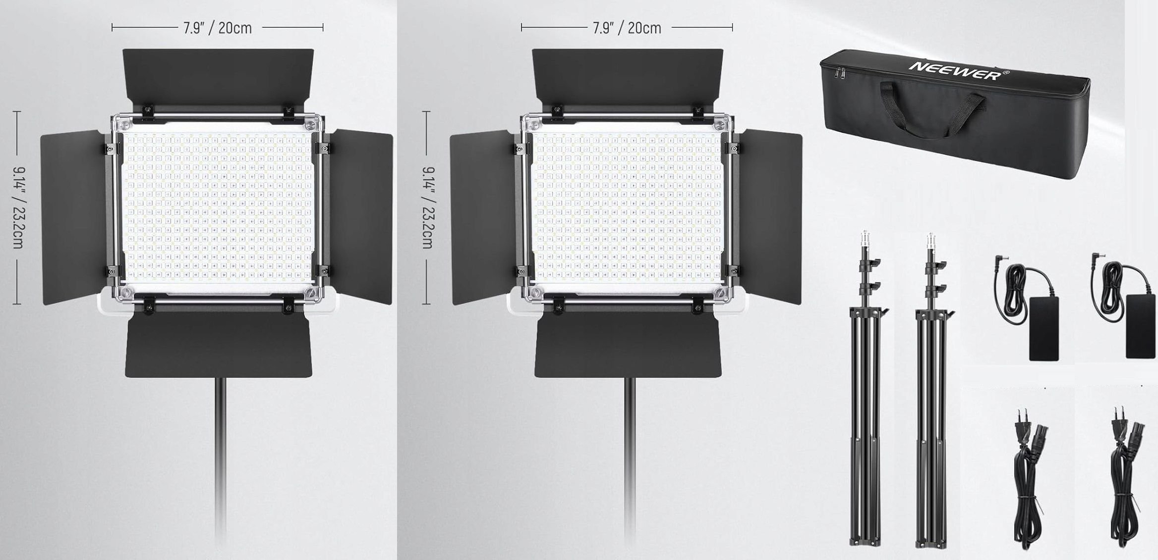 Set ndriçimi studio Neewer RGB 660Pro SB9754, 2x 50W, 3200 5600K, RGB