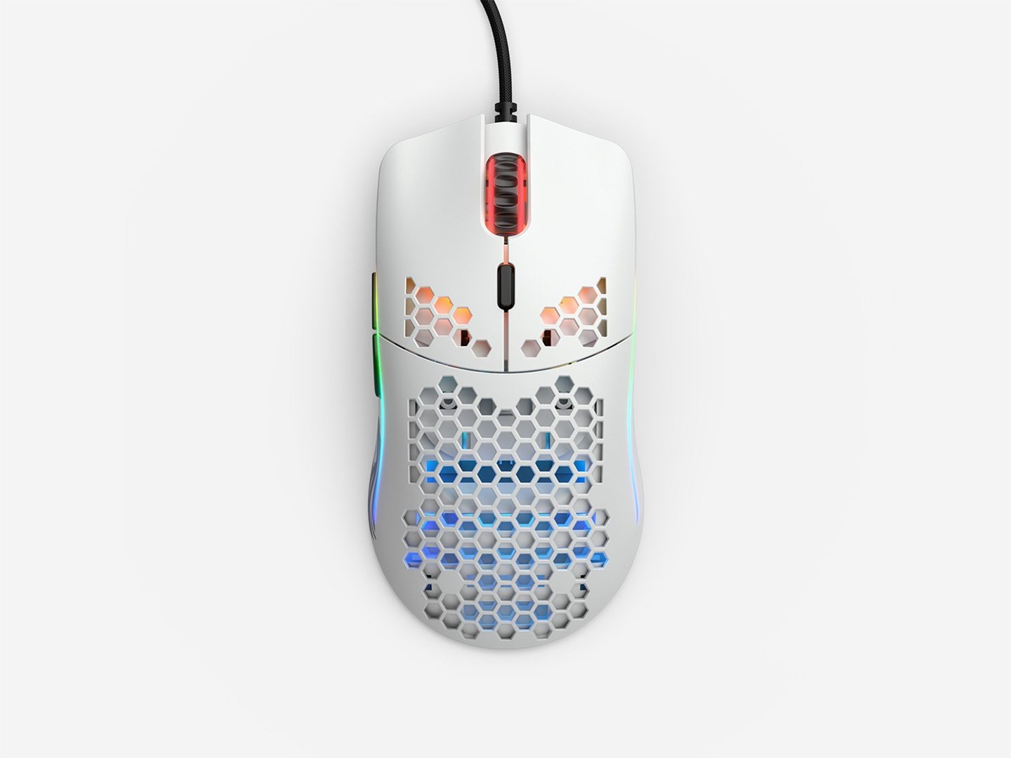 Maus gaming Glorious Model O, optik, me RGB, i bardhë mat