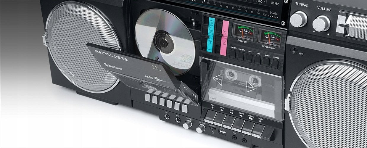 Radio kasetofon Muse M380GB, CD USB MP3, Bluetooth, i zi