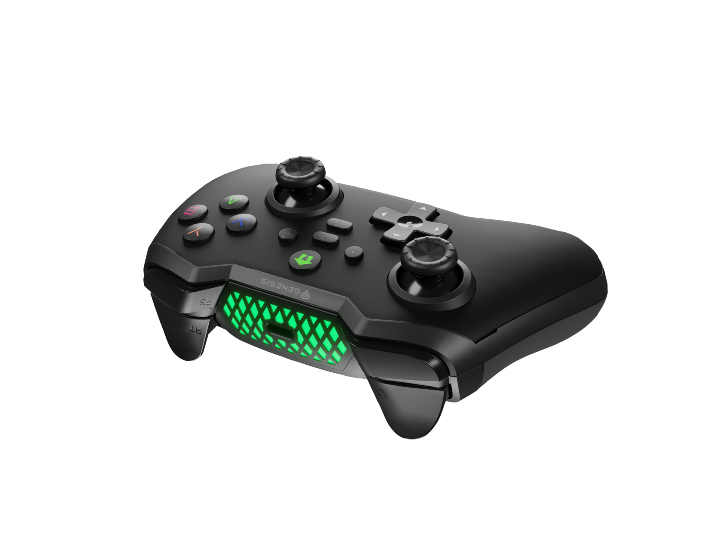 Gamepad wireless Genesis MANGAN 400 NJG-2100, Bluetooth, me dritë LED, i zi