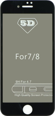 Xham mbrojtës 5D për ekran telefoni Apple iPhone X, 9H, i zi