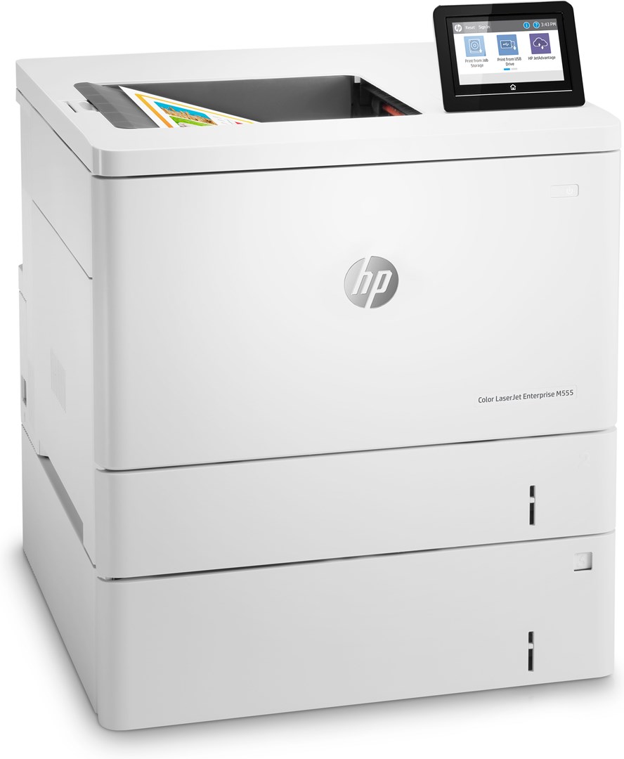 Printer HP Color LaserJet Enterprise M555x, lazer me ngjyra, i bardhë