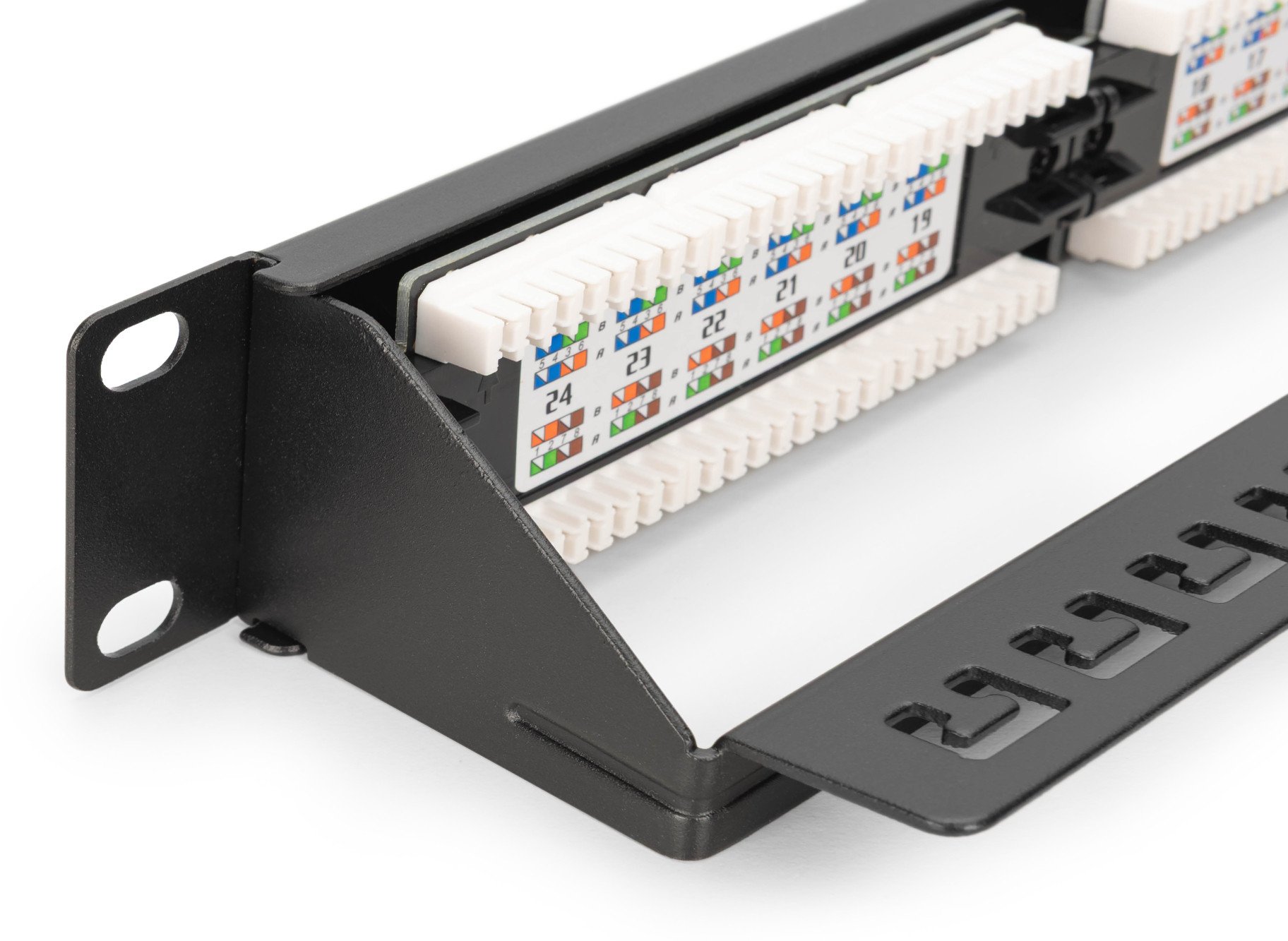 Пач панел Digitus CAT 6 Class E, 24 порти, 19\", неекраниран
