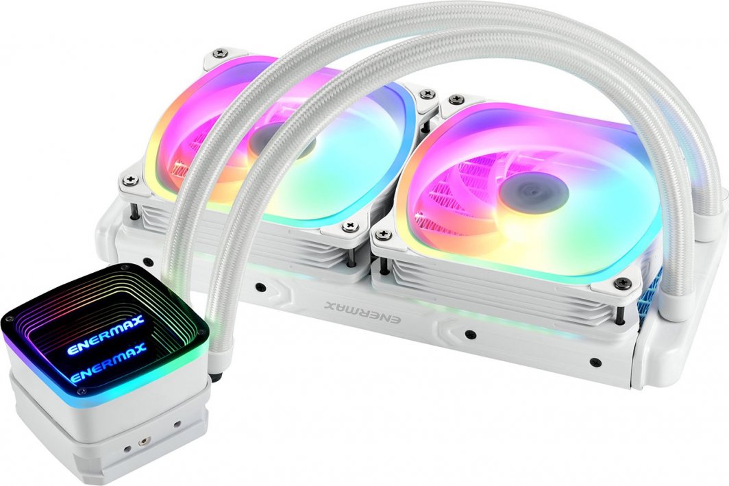Ладилник за вода за процесор Enermax AquaFusion ADV 240, 240 mm, RGB, бел