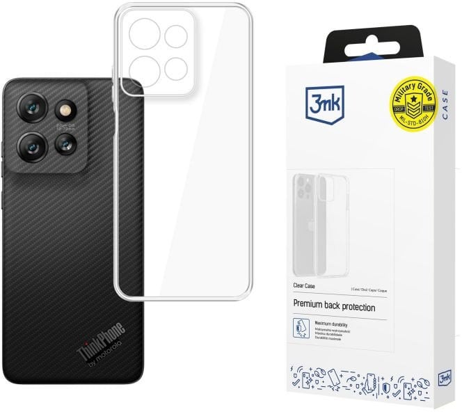 Футрола за телефон 3MK Clear Case за Motorola ThinkPhone25, транспарентна