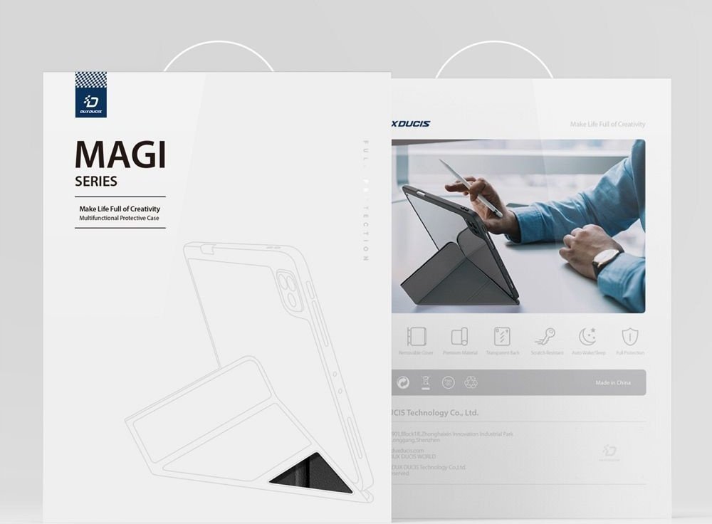 Mbulesë tablet DUX DUCIS Magi Series për iPad Pro 11 M4, funksion auto sleep wake, me mbajtëse stilolapsi, e zezë