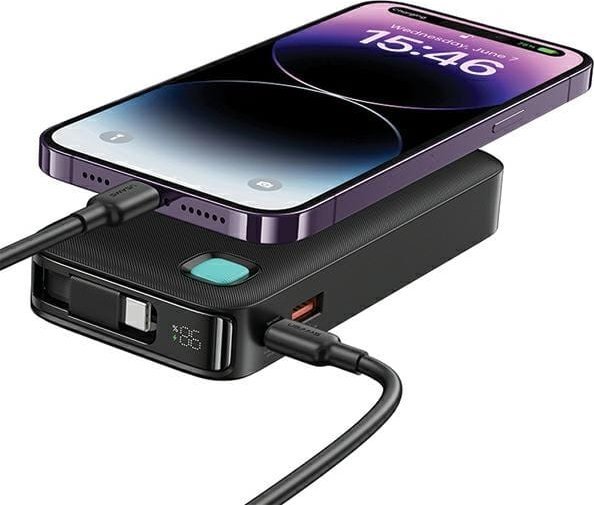 Karikues portativ Usams Us-CD224, 10000 mAh, PD 20W, me kabllo USB-C tërheqëse
