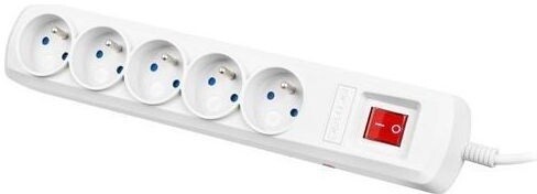 Kabllo vazhduese Armac ARC5, 5x priza, FR, çelës, 5 m, e hirtë