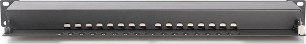 Patch panel rrjeti Digitus CAT 6 Class E, 16 porta, 19", i zi